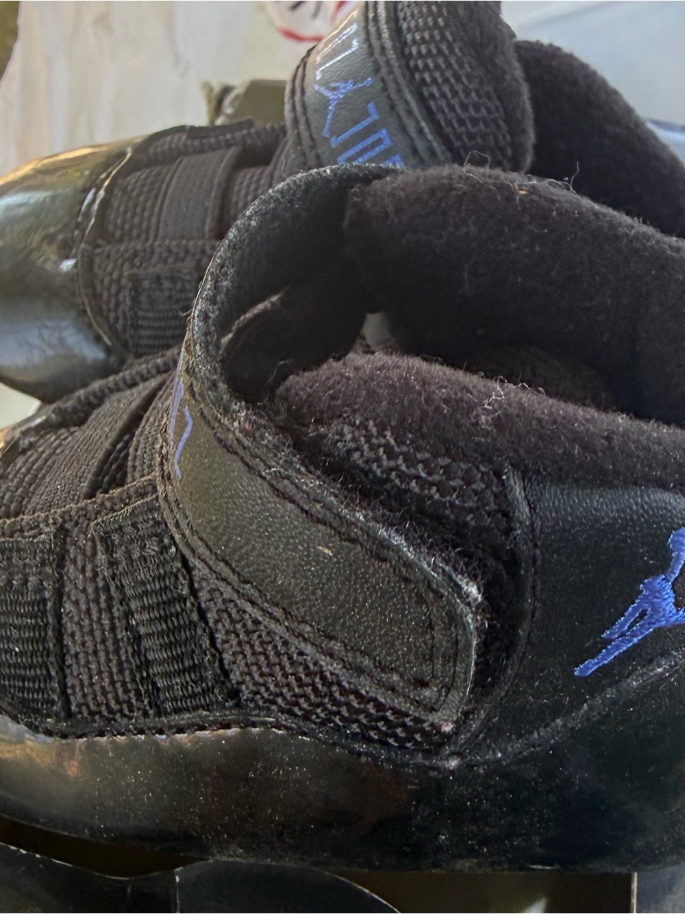 Jordan Kids Black Sneakers with Blue Jumpman